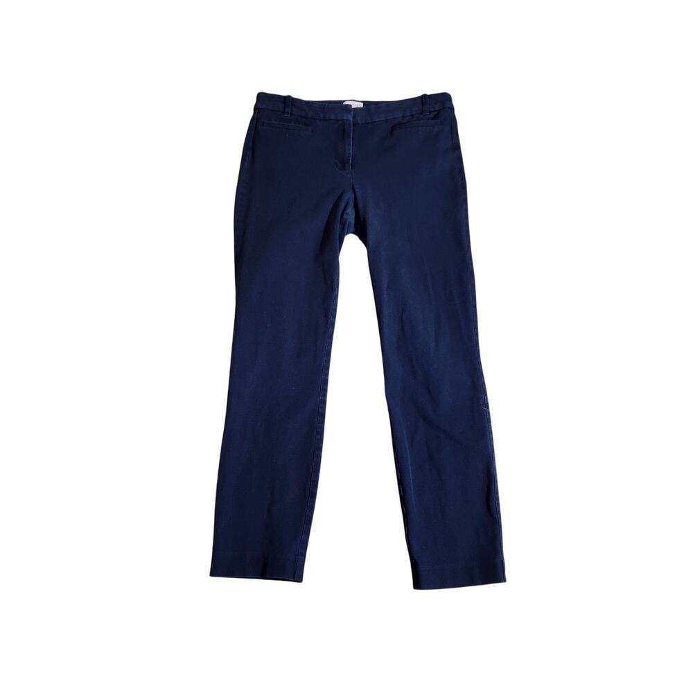 J. Crew Navy Stretch Chino Pants Cotton Blend Women's Size 4 S